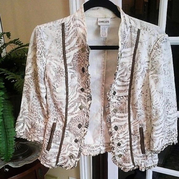Chico's Jackets & Blazers - Chico's Linen Blend Jacket EUC M
